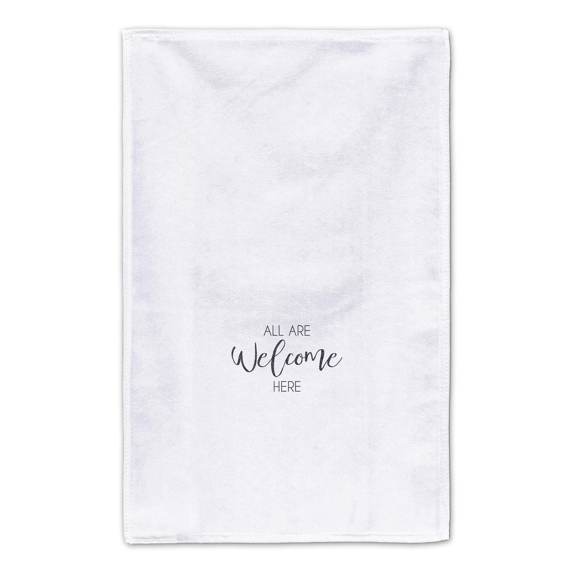 All Are Welcome 16" x 25" Tea Towel Set of 2